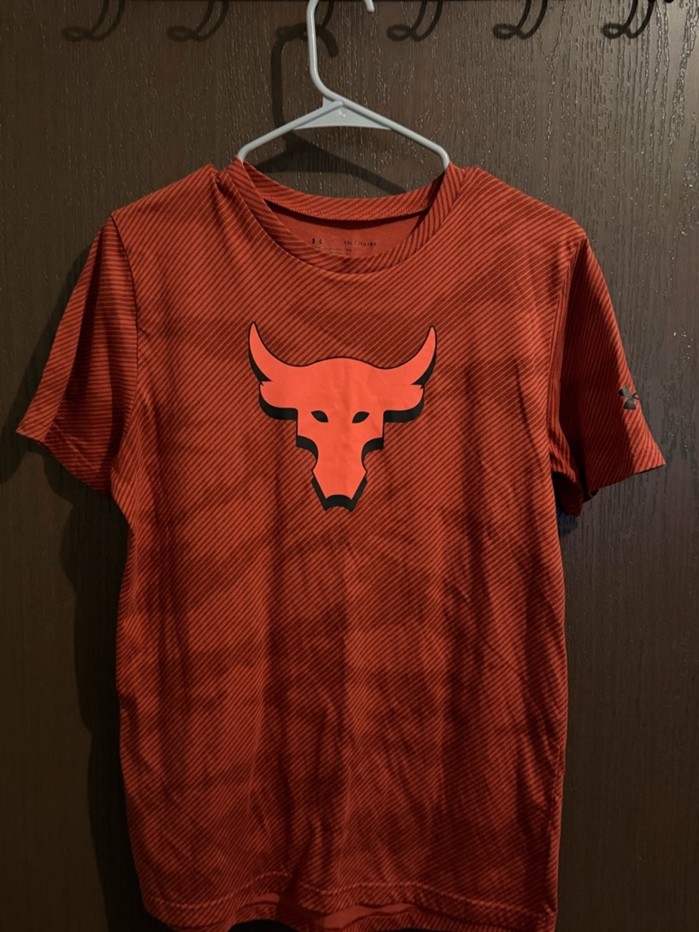 Under Armour Men’s Orange Performance Short Sleeve Tee with Bull Logo